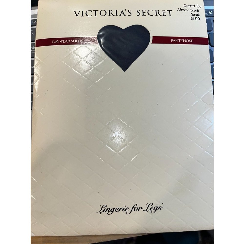 Victoria's Secret Control Top Almost Black Pantyhose Size Small NIP
